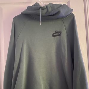Nike greenish olive turtle neck hoodie
